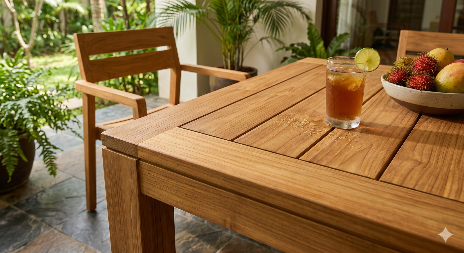 Teak wood grain